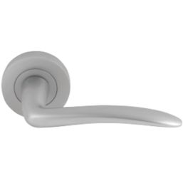 Smith & Locke Dawlish Lever on Rose Door Handles Pair Satin Chrome