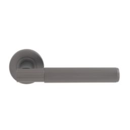 Eclipse Insignia Premium  Fire Rated Linear Lever On Rose Door Handle Pair Graphite 1 Pair