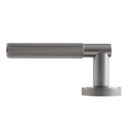 Eclipse Insignia Premium  Fire Rated Linear Lever On Rose Door Handle Pair Graphite 1 Pair