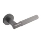 Eclipse Insignia Premium  Fire Rated Linear Lever On Rose Door Handle Pair Graphite 1 Pair