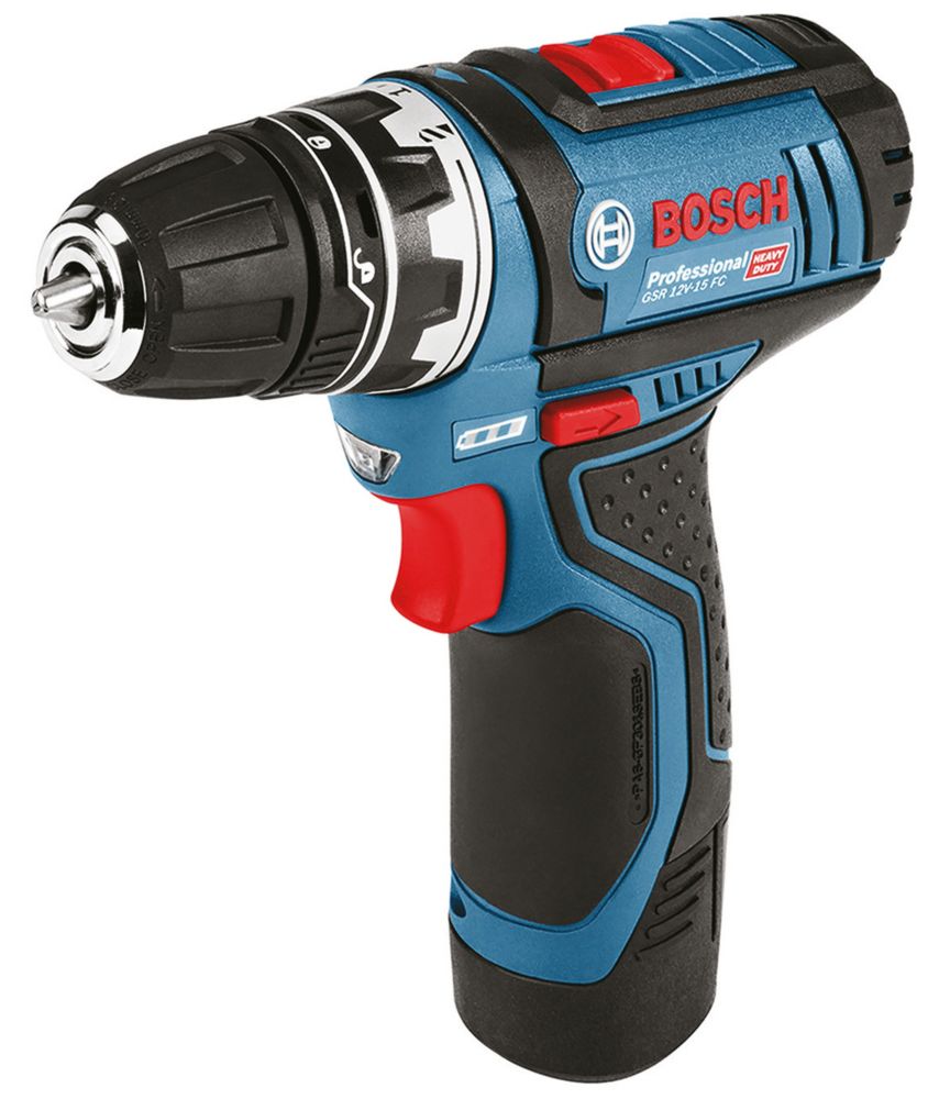 Bosch GSR 12 15 FC2 12V 2 x 2.0Ah Lithium Coolpack Cordless Flexi Click Screwdriver Screwfix