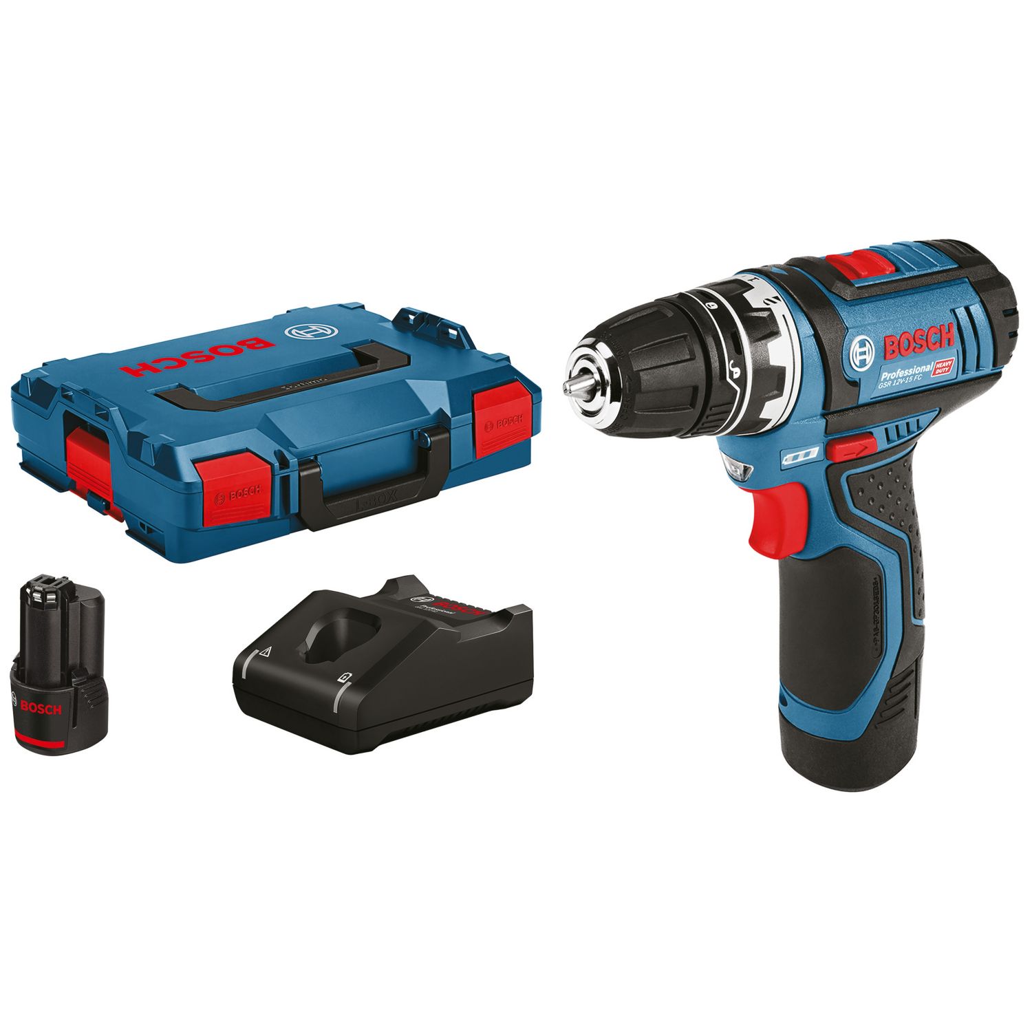 Bosch GSR 12-15 FC2 12V 2 x 2.0Ah Lithium Coolpack Cordless Flexi-Click Screwdriver (979PG)