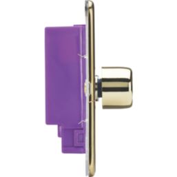Knightsbridge  3-Gang 2-Way LED Intelligent Dimmer Switch  Polished Brass