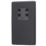 Arlec  2-Gang Dual Voltage Shaver Socket 115/230V Black with Colour-Matched Inserts