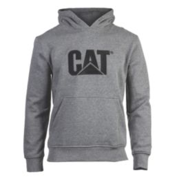 CAT Trademark Hooded Sweatshirt Heather Grey Medium 38-40" Chest