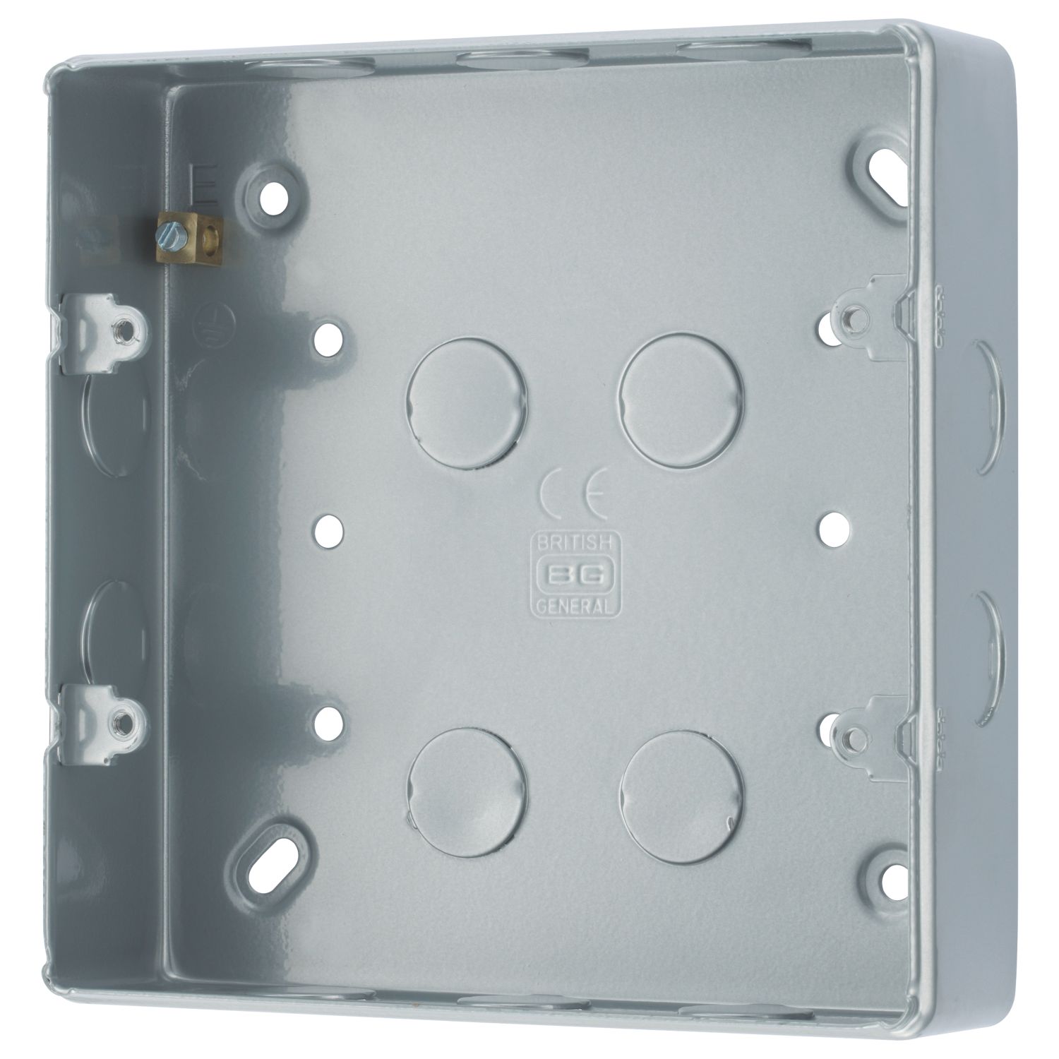 British General 6-8-Module Grid Metal-Clad Surface Mounting Box for Electrical Installations 40mm (979XG)