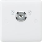 Knightsbridge Curved Edge 20A 1-Gang DP Locking Control Switch White