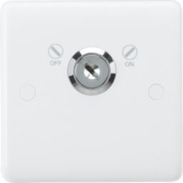 Knightsbridge Curved Edge 20A 1-Gang DP Locking Control Switch White