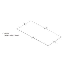 Mariz  Deep Grey Composite Kitchen Worktop 1240mm x 3050mm x 12mm