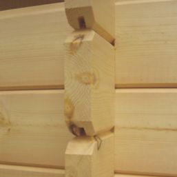 Shire Firestone 14' 6" x 13' (Nominal) Reverse Apex Timber Log Cabin