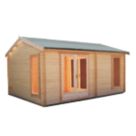 Shire Firestone 14' 6" x 13' (Nominal) Reverse Apex Timber Log Cabin