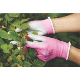 Showa 370  Nitrile Gardening Gloves Pink Small