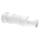 McAlpine Flexcon6 Flexible Waste Pipe Fitting White 40mm x 210mm