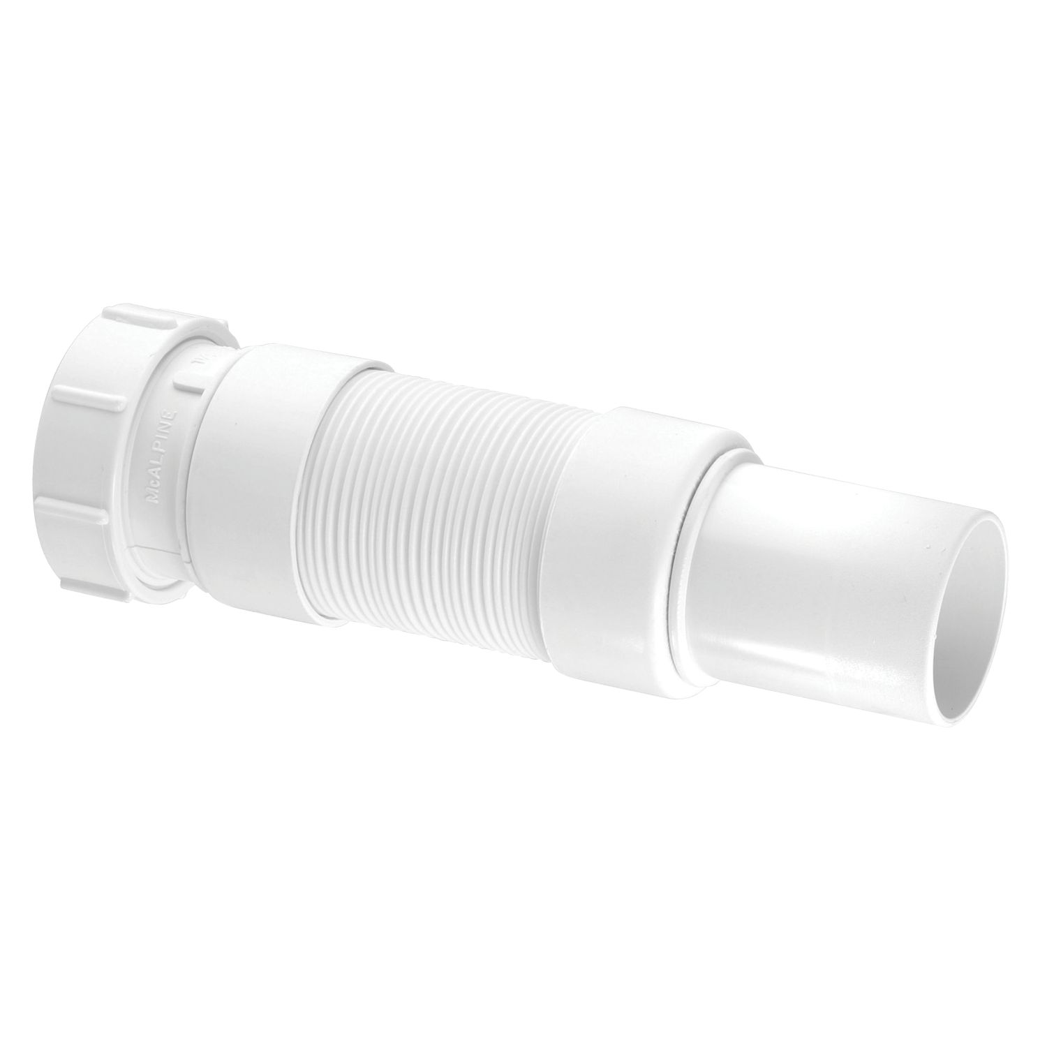McAlpine Flexcon6 Flexible Waste Pipe Fitting White 40mm x 210mm (9808V)
