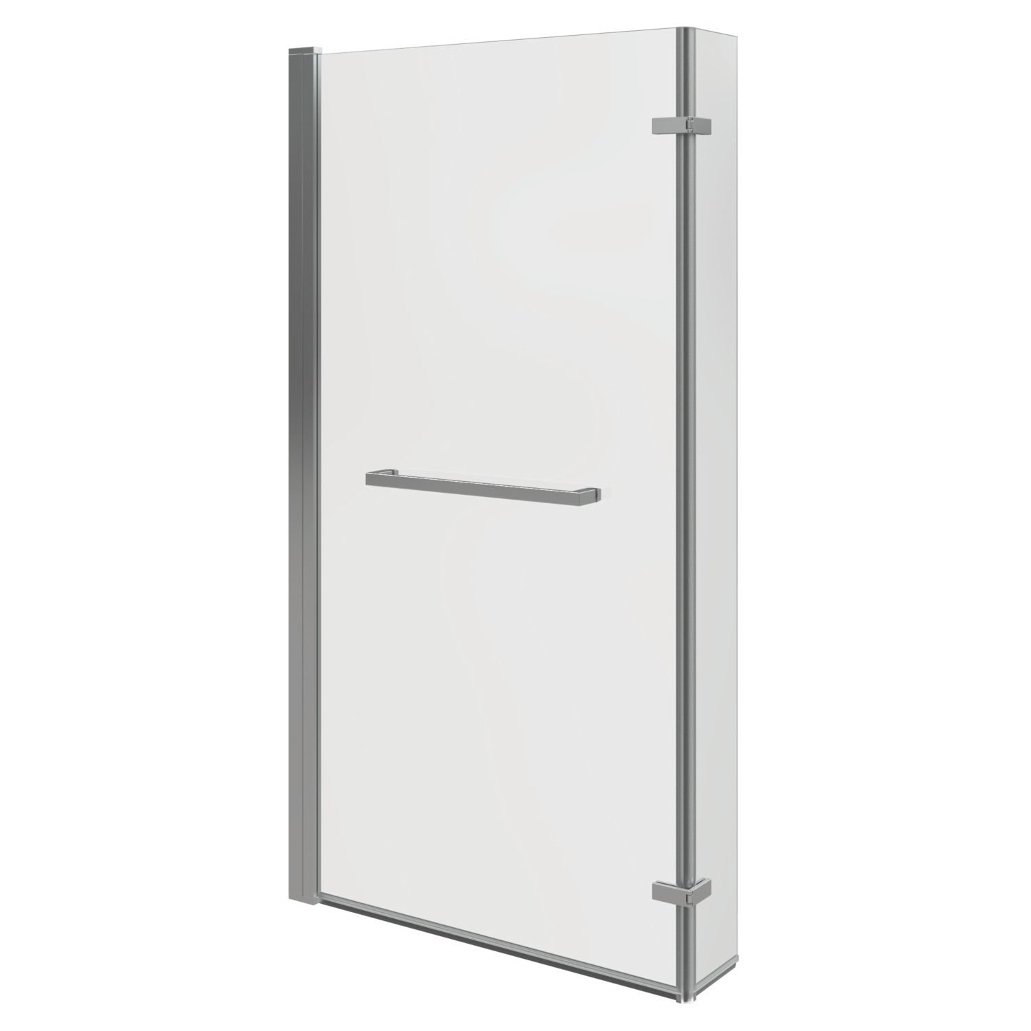 Vermont Semi-Framed Chrome Bath Screen Reversible 800mm x 1500mm (980AE)