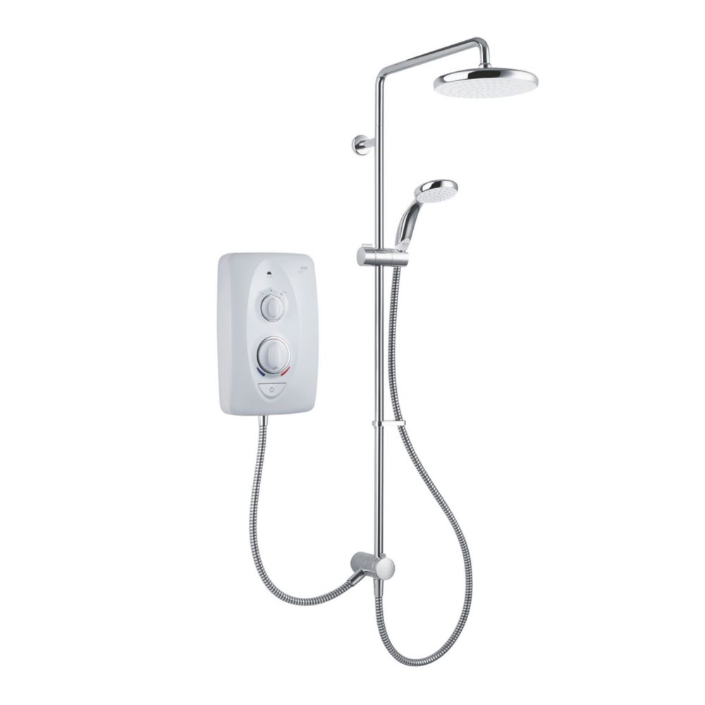 Mira Sprint Dual White 10.8kW Manual Electric Shower Screwfix