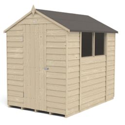 Forest  5' x 7' (Nominal) Apex Overlap Timber Shed with Assembly