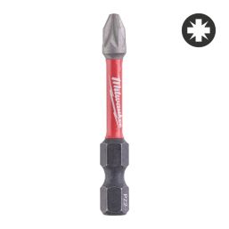 Milwaukee Shockwave 1/2" 50mm Hex Shank PZ2 Impact Screwdriver Bits 10 Piece Set