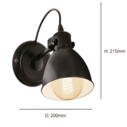 Eglo Priddy Wall Spotlight Black