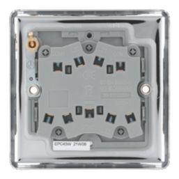 LAP  20A 16AX 3-Gang 2-Way Light Switch  Polished Chrome with White Inserts