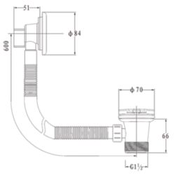 Highlife Bathrooms Clicker Waste Matt Black