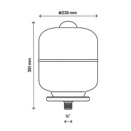 Flomasta Central Heating Expansion Vessel 12Ltr