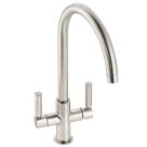 Abode Globe Aquifier 3-Way Deck Mounted Filter Tap Brushed Nickel