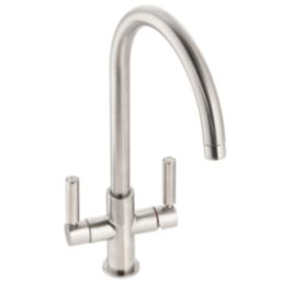 Abode Globe Aquifier 3-Way Deck Mounted Filter Tap Brushed Nickel