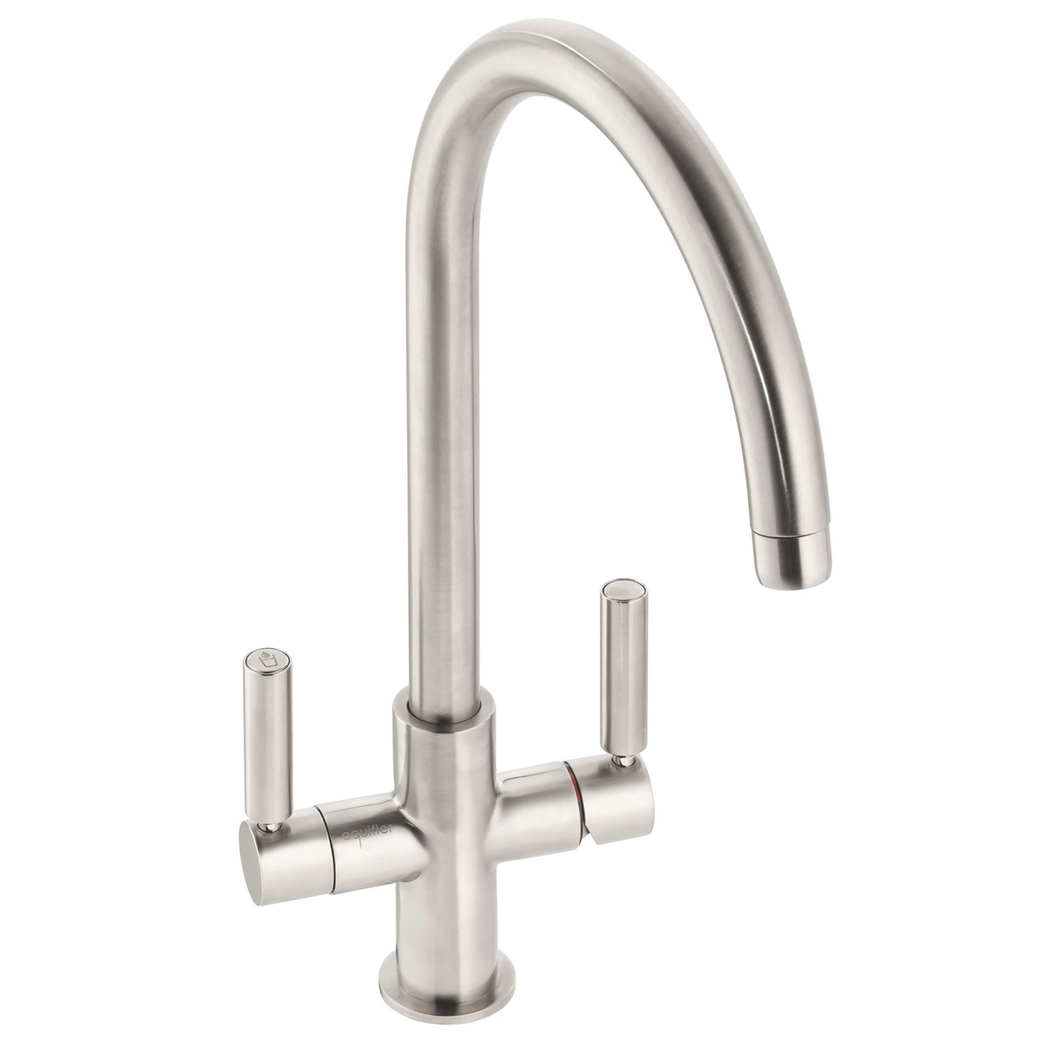 Abode Globe Aquifier 3-Way Deck Mounted Filter Tap Brushed Nickel (980RK)