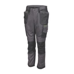 Apache Sudbury Work Trousers Grey/Black 28" W 29" L