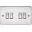 Knightsbridge  10AX 4-Gang 2-Way Light Switch  Polished Chrome