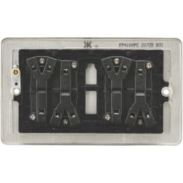Knightsbridge  10AX 4-Gang 2-Way Light Switch  Polished Chrome