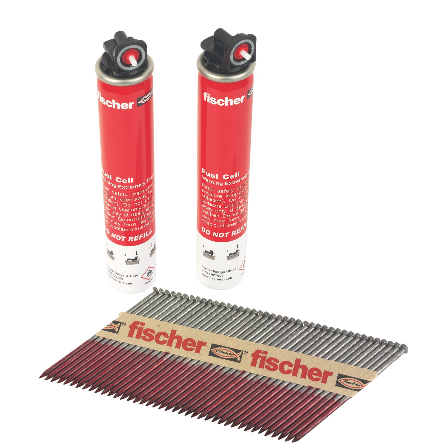 Fischer Galvanised Smooth Nail Fuel Pack 3.1mm x 90mm 2200 Pieces (980VC)