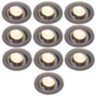 Electralite Yate Adjustable  Fire Rated Downlights Black Chrome 10 Pack