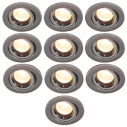 Electralite Yate Adjustable  Fire Rated Downlights Black Chrome 10 Pack