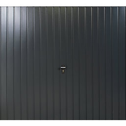 Gliderol Vertical 7' x 7' Non-Insulated Frameless Steel Up & Over Garage Door Anthracite Grey