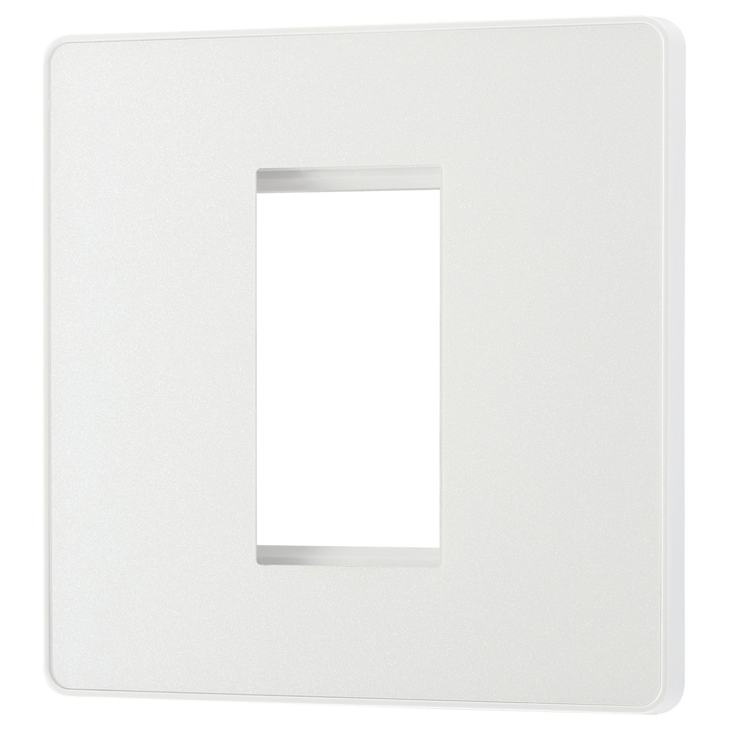 British General Evolve 1-Module Modular Faceplate Pearlescent White (980XG)