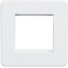 Knightsbridge Screwless 2-Module Modular Faceplate Matt White