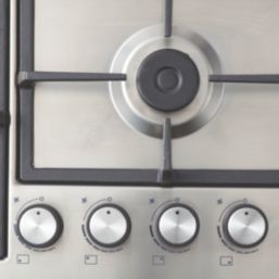 Cooke & Lewis  Gas Hob Stainless Steel 580mm