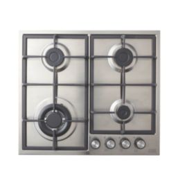 Cooke & Lewis  Gas Hob Stainless Steel 580mm