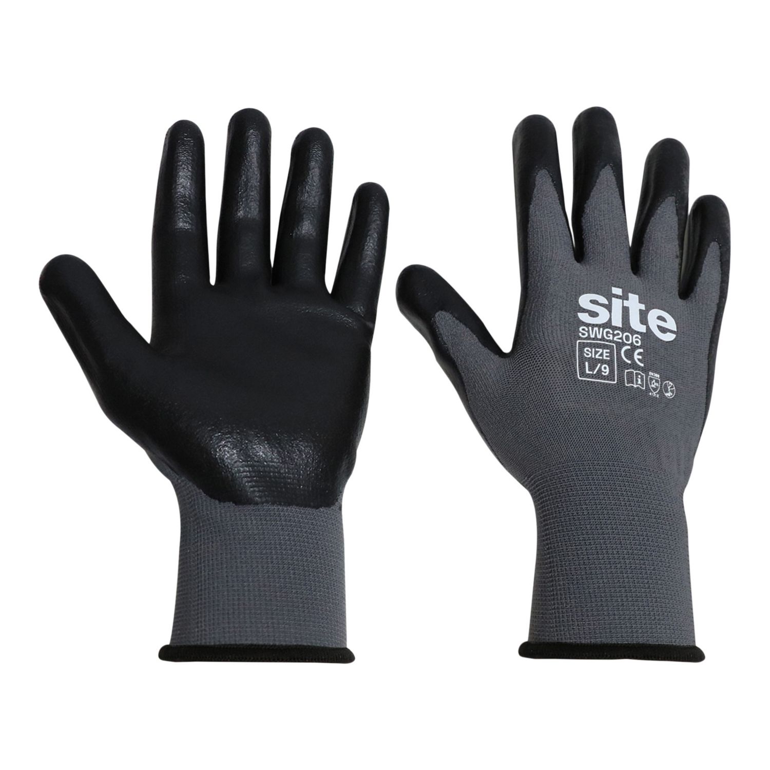 Site Gloves Black Large (980YW)