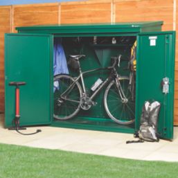 Asgard Addition 6' x 3' (Nominal) Pent Metal Bike Store Green