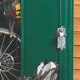 Asgard Addition 6' x 3' (Nominal) Pent Metal Bike Store Green