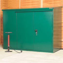 Asgard Addition 6' x 3' (Nominal) Pent Metal Bike Store Green