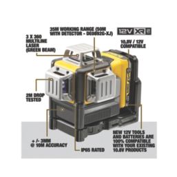 DEWALT DCE089D1G-GB 12V 1 x 2.0Ah Li-Ion XR Green Self-Levelling Multi-Line Laser Level