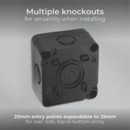 British General  IP66 20A 2-Gang 2-Way Weatherproof Outdoor Switch with LED