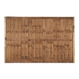 Forest Vertical Board Closeboard  Garden Fencing Panel Dark Brown 6' x 4' Pack of 4