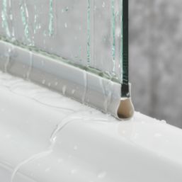 Mira Elevate Semi-Frameless Chrome Curved Bathscreen  800mm x 1450mm