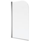 Mira Elevate Semi-Frameless Chrome Curved Bathscreen  800mm x 1450mm