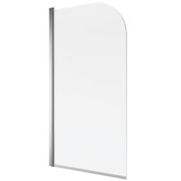 Mira Elevate Semi-Frameless Chrome Curved Bathscreen  800mm x 1450mm